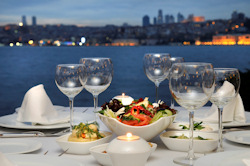 Dining on the banks of the Bosphorus is a joy